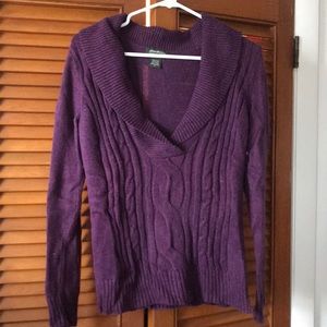 Purple Eddie Bauer winter sweater